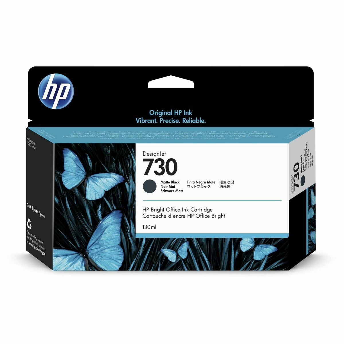 Original Tintenpatrone HP Cartucho de tinta HP DesignJet 730 negro mate de 130 ml