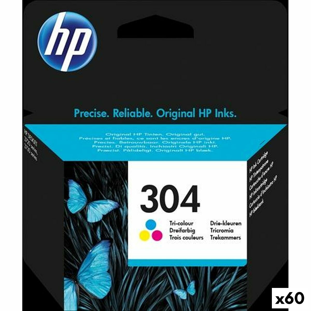 Original Tintenpatrone HP DESKJET 3720 - Nº304 Dreifarbig (60 Stück)